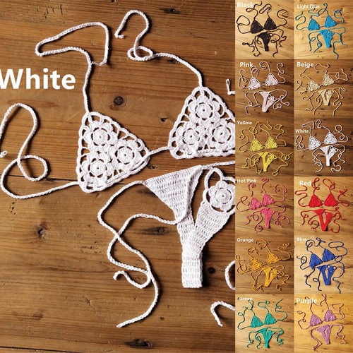 Set bikini all uncinetto - set, con